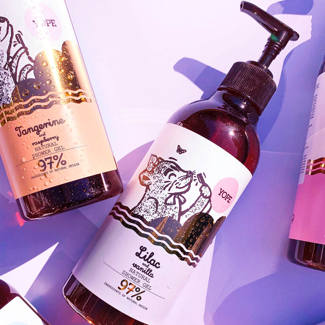 YOPE Natural shower gel "Oils and vanilla", 400 ml.