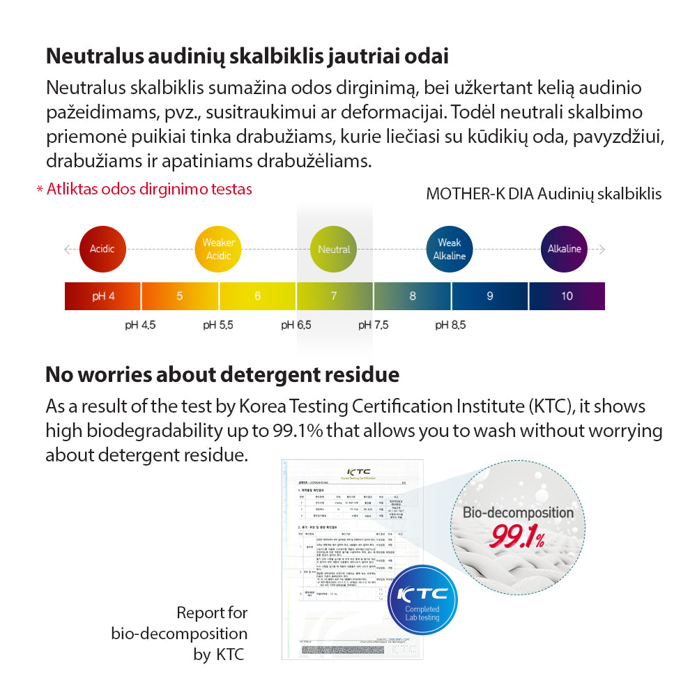 "Mother K DIA" Audinių skalbiklis 1,7l (Papildymas)