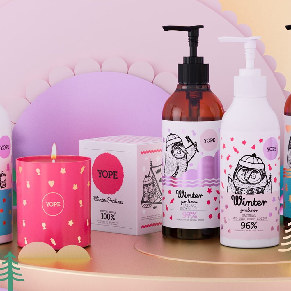 YOPE rankų darbo 100% natūrali sojų vaško žvakė, Žiemos uogos