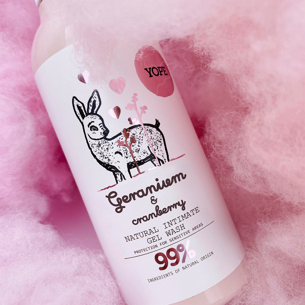 YOPE Natural intimate hygiene wash "Geranium and cranberry"