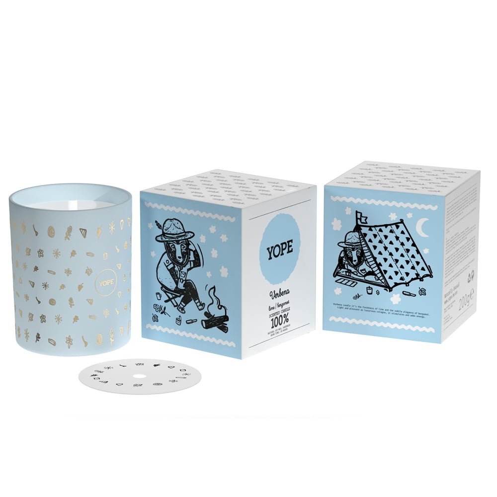 YOPE handmade 100% natural soy wax candle, Verbena