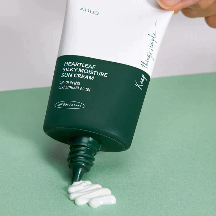 Anua Heartleaf Silky Moisture Sun Cream SPF50+/PA++++ protective face cream 50ml