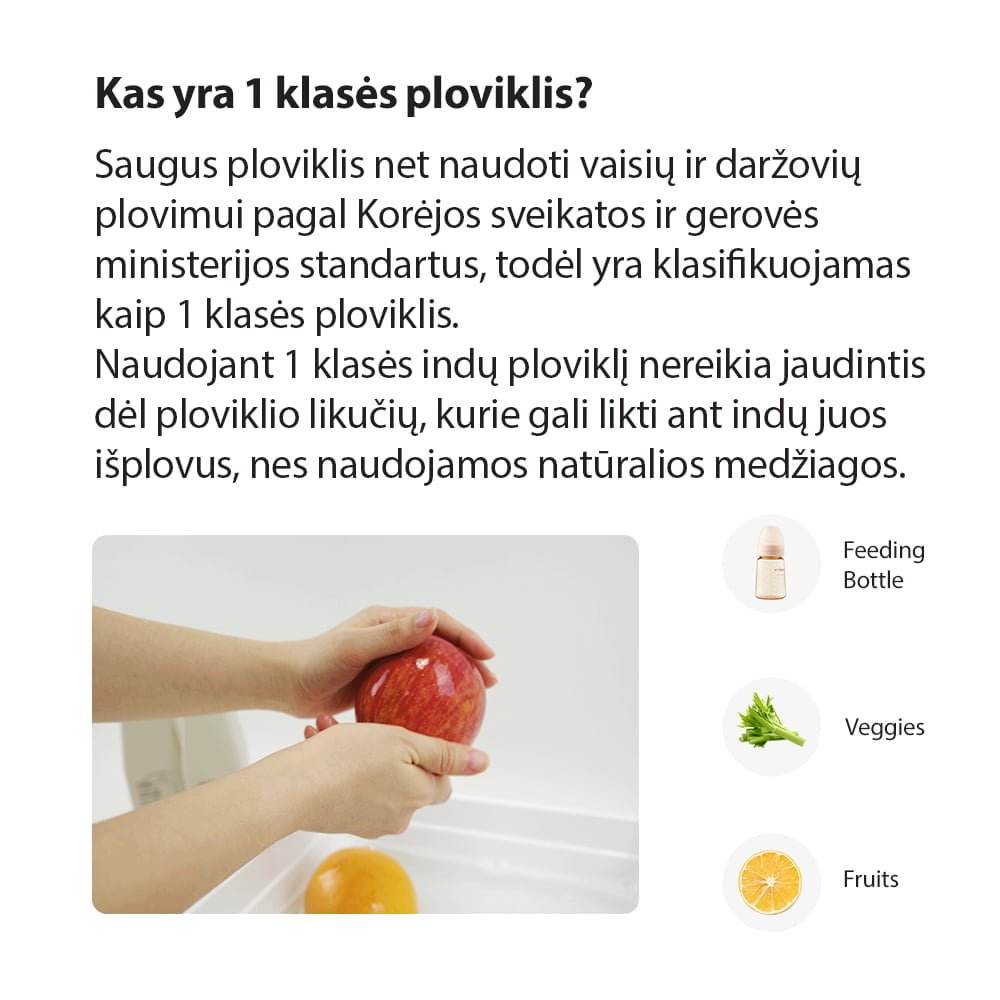 "Mother K DIA" Feeding Bottle, Fruit and Vegetable Cleaner 400ml (Refill)