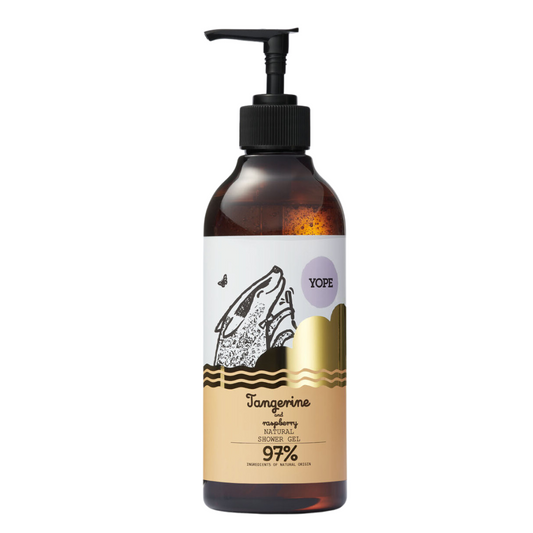 YOPE Natural shower gel "Tangerine and raspberry" 400 ml.