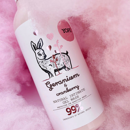 YOPE Natural intimate hygiene wash "Geranium and cranberry"