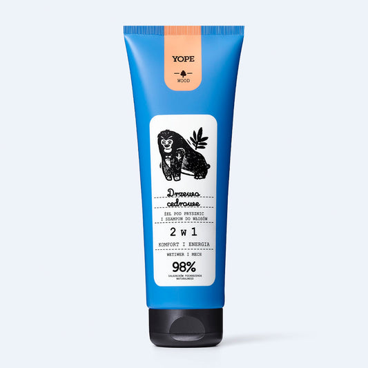YOPE Wood 2in1 – Shower Gel + Shampoo, 250ml.