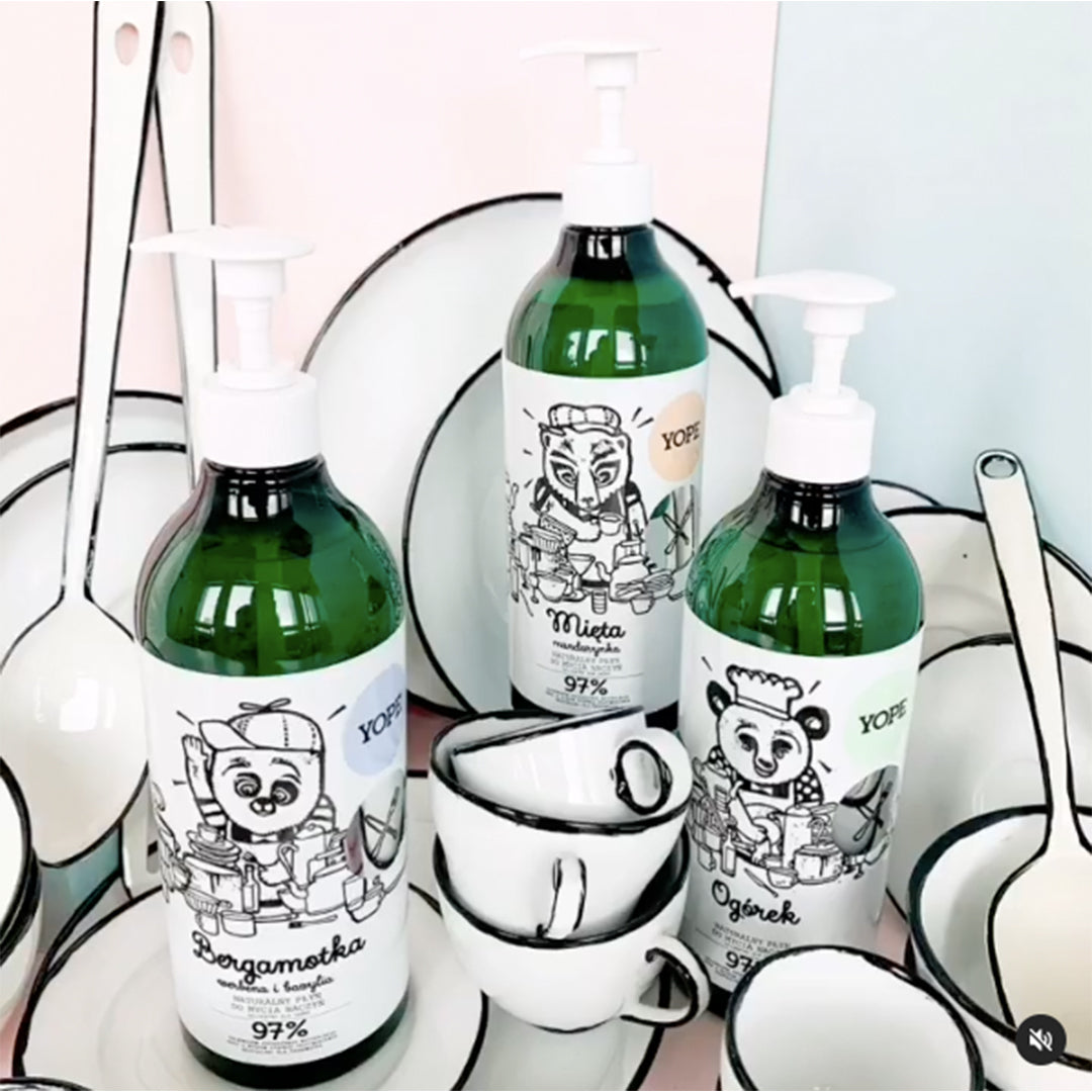 YOPE natural dishwashing liquid, 750 ml (Cucumber)