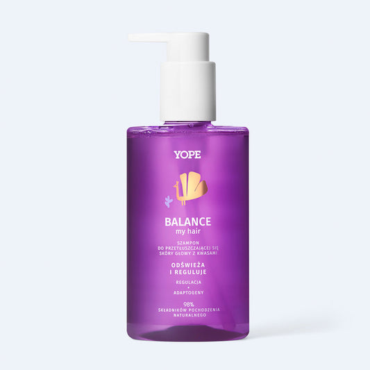 YOPE “BALANCE” balancing shampoo for oily skin with acids, 300 ml