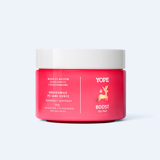 YOPE “BOOST” regenerating mask “2in1” for damaged hair with bioceramides, 250ml
