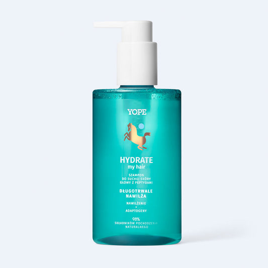YOPE “HYDRATE” moisturizing shampoo for dry skin with peptides, 300ml
