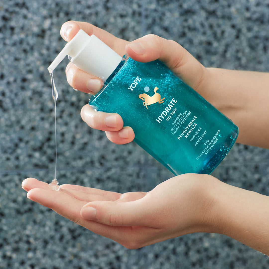 YOPE “HYDRATE” moisturizing shampoo for dry skin with peptides, 300ml